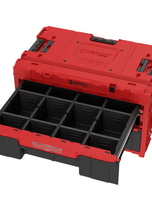 Qbrick System ONE Drawer 2 Toolbox 2.0 RED Ultra HD Custom Boîte à outils 587 x 380 x 340 mm 29 l avec deux tiroirs