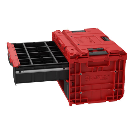 Qbrick System ONE Drawer 2 Toolbox 2.0 RED Ultra HD Cassetta degli attrezzi personalizzata 587 x 380 x 340 mm 29 L con due cassetti