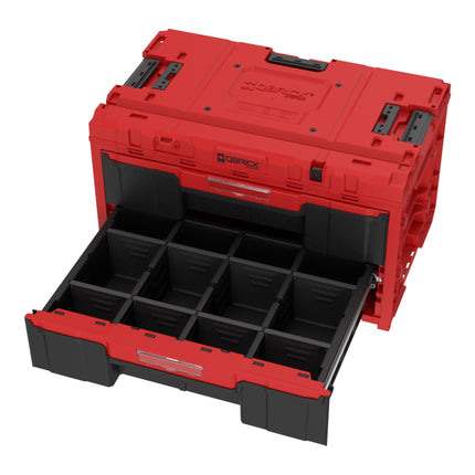 Qbrick System ONE Drawer 2 Toolbox 2.0 RED Ultra HD Cassetta degli attrezzi personalizzata 587 x 380 x 340 mm 29 L con due cassetti