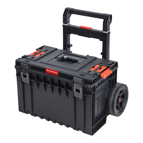 Toolbrothers RHINO XXL Cart Plus ECO 641 x 485 x 660 mm 52 l IP66 100 kg cargable apilable con doble mango telescópico fabricado en aluminio