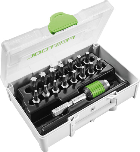 Festool SYS3 XXS CE-TX BHS Surtido de 60 puntas (205823) para taladros de batería y taladros de percusión Festool con soporte FastFix y portaherramientas WH-CE CENTROTEC