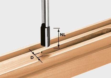 Fraise à rainurer Festool HW S8 D10/30 (491648) pour OF 900, OF 1000, OF 1010, OF 1010 R, OF 1400, OF 2000, OF 2200