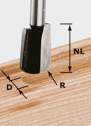 Cortacanales Festool HW S8 R5 (490981) para OF 900, OF 1000, OF 1010, OF 1010 R, OF 1400, OF 2000, OF 2200