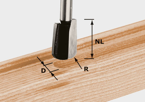 Cortacanales Festool HW S8 R5 (490981) para OF 900, OF 1000, OF 1010, OF 1010 R, OF 1400, OF 2000, OF 2200