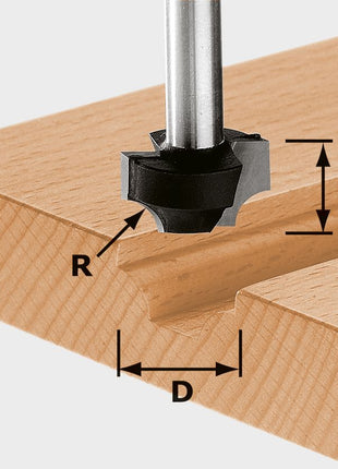 Festool HW S8 D17/R3 Viertelstabfräser ( 491004 ) für OF 900, OF 1000, OF 1010, OF 1010 R, OF 1400, OF 2000, OF 2200