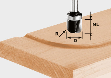 Cortacanales Festool HW S8 R6.4 KL (490982) para OF 900, OF 1000, OF 1010, OF 1010 R, OF 1400, OF 2000, OF 2200