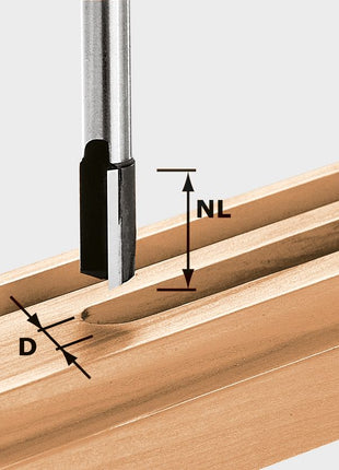 Fraise à rainurer Festool HW S8 D20/20 (490971) pour OF 900, OF 1000, OF 1010, OF 1010 R, OF 1400, OF 2000, OF 2200