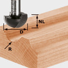 Festool HW S8 R12,7 Hohlkehlfräser ( 490987 ) für OF 900, OF 1000, OF 1010, OF 1010 R, OF 1400, OF 2000, OF 2200