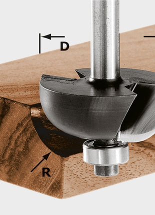 Festool HW S8 D31,7/R9,5 KL Hohlkehlfräser ( 491020 ) für OF 900, OF 1000, OF 1010, OF 1010 R, OF 1400, OF 2000, OF 2200