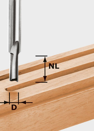 Fraise à rainurer Festool HW S8 D4/10 (490953) pour OF 900, OF 1000, OF 1010, OF 1010 R, OF 1400, OF 2000, OF 2200