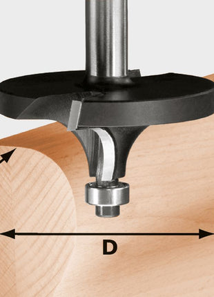 Fresa para redondear Festool HW R16/D64/26 S12 (492710) para OF 1400, OF 2000, OF 2200