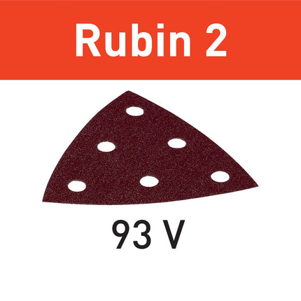 Festool STF V93/6 P100 RU2/50 Schleifblatt Rubin 2 ( 499164 ) für RO 90 DX, DX 93, RS 300, RS 3, LRS 93 (Bügeleisenschleifschuh)