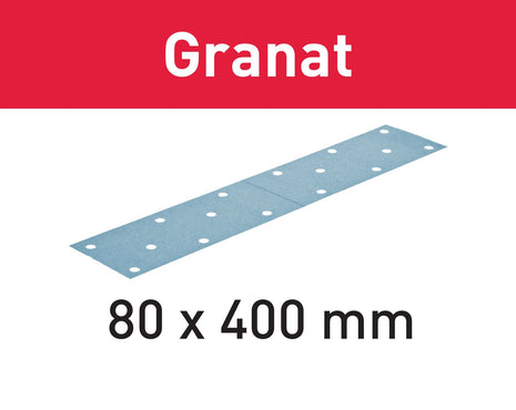 Festool STF 80x400 P120 GR/50 tiras de lija granate (497160) para LRS 400, HSK-A 80x400 / 80x200