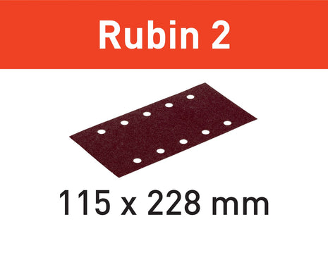 Festool STF 115X228 P180 RU2/50 Schleifstreifen Rubin 2 ( 499036 ) für RS 200, RS 2, RS 100, RS 100 C, RS 1, RS 1 C, HSK-A 115 x 226