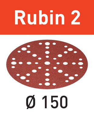 Disco abrasivo Festool STF D150/48 P220 RU2/10 Ruby 2 (575185) para RO 150, ES 150, ETS 150, ETS EC 150, LEX 150, WTS 150, HSK-D 150