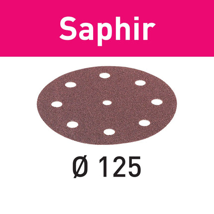 Festool STF D125/8 P24 SA/25 Schleifscheibe Saphir ( 493124 ) für RO 125, ES 125, ETS 125, ETSC 125, ES-ETS 125, ES-ETSC 125, ETS EC 125, LEX 125