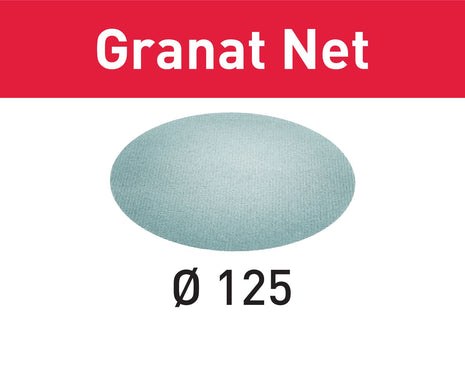 Festool STF D125 P320 GR NET/50 Red abrasiva granate (203301) para RO 125, ES 125, ETS 125, ETSC 125, ES-ETS 125, ES-ETSC 125, ETS EC 125, LEX 125