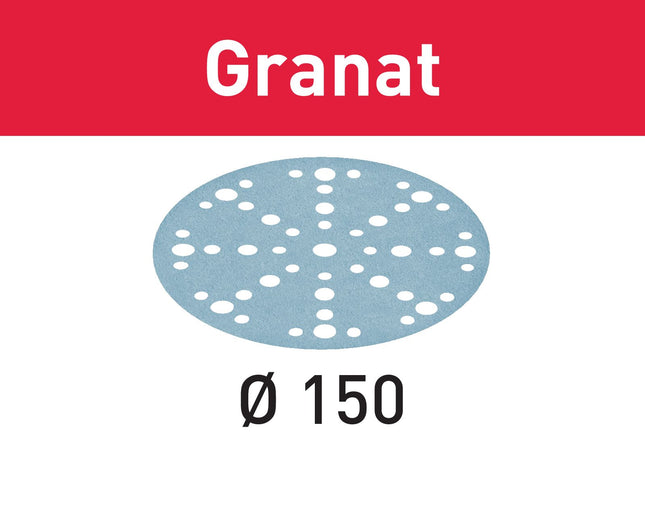 Festool STF D150/48 P320 GR/10 Disco abrasivo granato 150 mm P 320 10 pz. ( 575159 ) per RO 150, ES 150, ETS 150, ETS EC 150, LEX 150, WTS 150, HSK-D 150