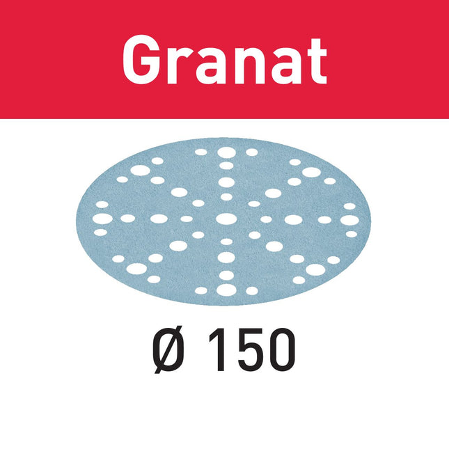 Festool STF D150/48 P500 GR/100 Schleifscheibe Granat ( 575173 ) für RO 150, ES 150, ETS 150, ETS EC 150, LEX 150, WTS 150, HSK-D 150