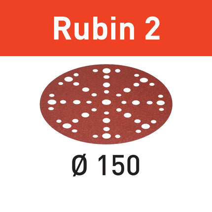 Festool STF D150/48 P60 RU2/10 Schleifscheibe Rubin 2 ( 575179 ) für RO 150, ES 150, ETS 150, ETS EC 150, LEX 150, WTS 150, HSK-D 150
