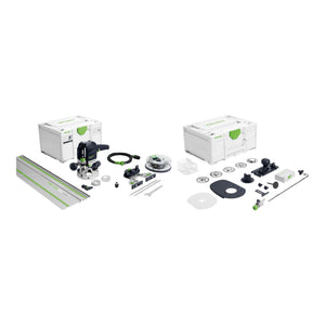 Festool OF 1010 REBQ-FS-Set + Box Oberfräse 1010 W 55 mm Hub ( 578053 ) + Fräser Set + Führungsschiene + Systainer
