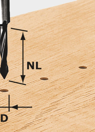Festool HW S8 D5/30 Durchgangsbohrer ( 491064 ) für OF 900, OF 1000, OF 1010, OF 1010 R, OF 1400, OF 2000, OF 2200