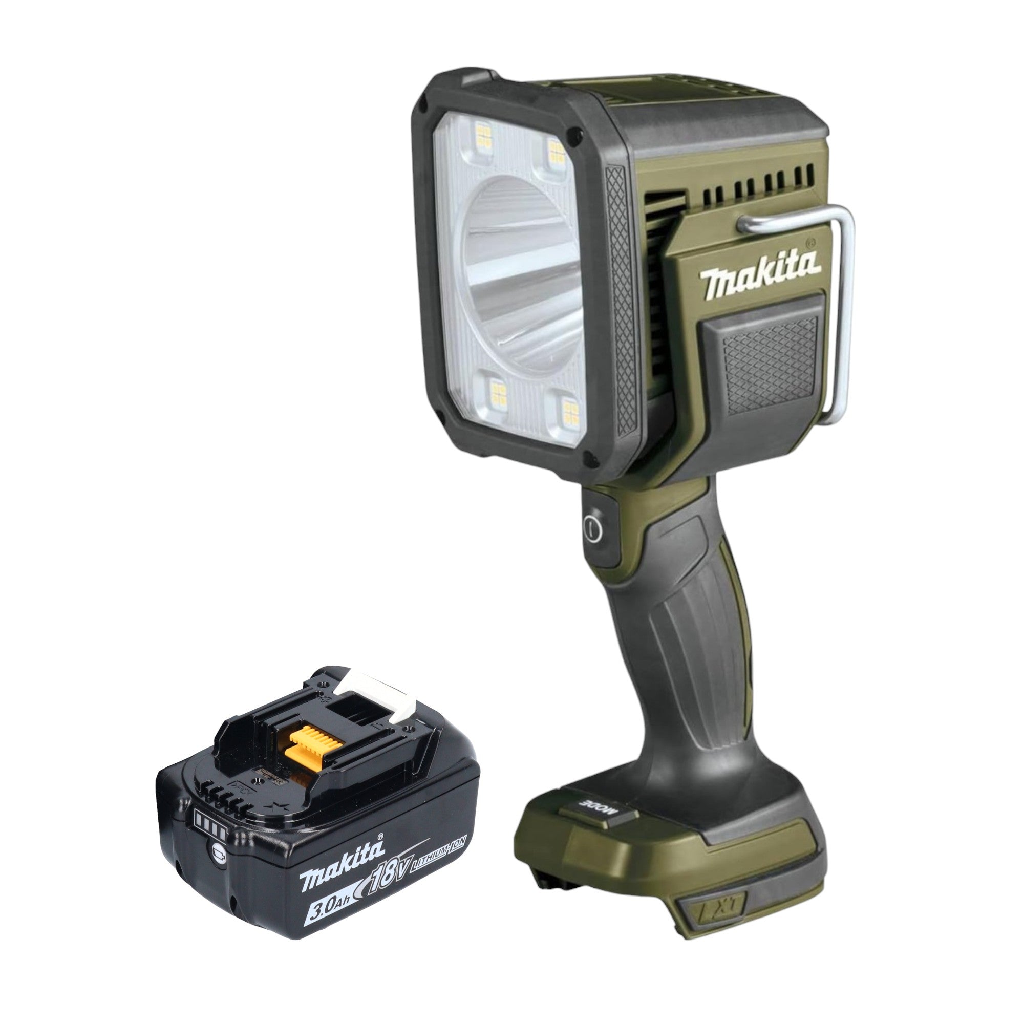 Makita DML 812 F1 Akku Handstrahler 18 V 1250 lm LED Olive Gruen Outdoor Adventure Sonderedition 1x Akku 3 0 Ah ohne Ladegeraet 0 - toolbrothers