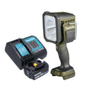 Makita DML 812 SF1 Foco manual a batería 18 V 1250 lm LED verde oliva edición especial para aventuras al aire libre + 1x batería 3,0 Ah + cargador