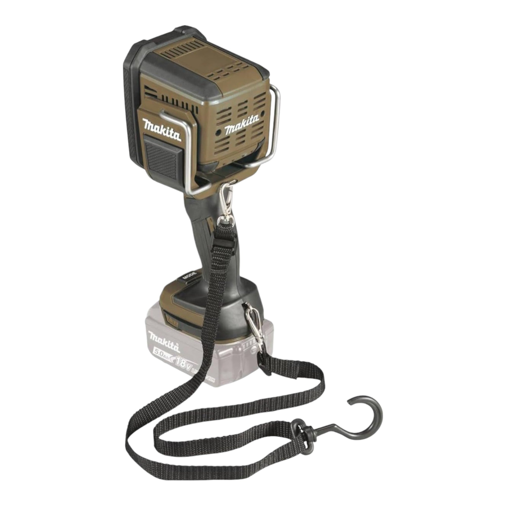 Makita DML 812 SM Akku Handstrahler 18 V 1250 lm LED Olive Gruen Outdoor Adventure Sonderedition 2x Akku 4 0 Ah Ladegeraet 3 - toolbrothers