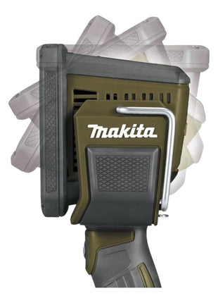 Makita DML 812 SG Projecteur portatif sans fil 18 V 1250 lm LED Olive Grn Outdoor Adventure édition spéciale + 2x batterie 6,0 Ah + chargeur