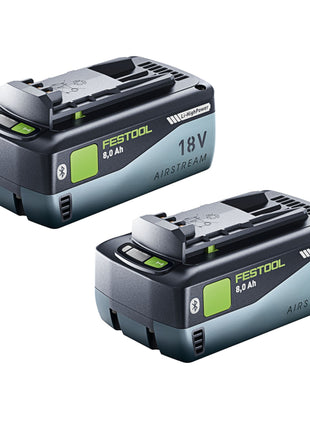 Juego de baterías Festool 2x BP 18 Li 8.0 HP-ASI batería 18 V 8.0 Ah (2x 577323) 8000 mAh Li-ion con indicador de nivel de carga