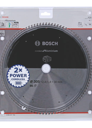 Bosch Standard for Aluminium Kreissägeblatt 305 x 2,4 x 30 mm 96 Zähne ( 2608837782 )