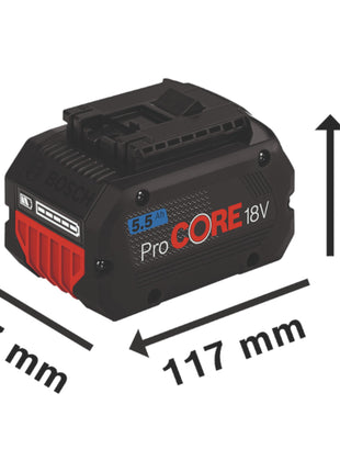 Bosch 4x ProCORE18V 5,5Ah Kit professionnel 18 V 4x batterie 5,5 Ah Li-Ion + L-Boxx (1600A02A2U)