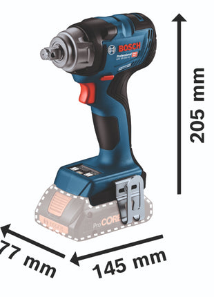 Bosch GDS 18 V HC Akku Drehschlagschrauber 330 Nm ( 06019L5003 ) + L-Boxx + 2x Akku 5,0 Ah + Ladegerät