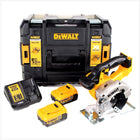 Dewalt DCS 373 M2 Akku Metall Kreissäge 18 V 140 mm + 2x Akku 4,0 Ah + Ladegerät + Sägeblatt + TSTAK - Toolbrothers