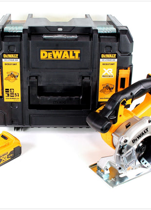 Dewalt DCS 373 NT Akku Metall Kreissäge 18 V 140 mm + 1x Akku 5,0 Ah + Sägeblatt + TSTAK - ohne Ladegerät - Toolbrothers