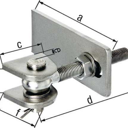 Cerniera GAH 86x23x55x130x28x50mm ( 3000200560 )