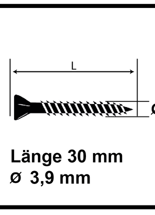 Technofast FF3930RD 1000 x Gipskartonschrauben Trockenbauschrauben 3,9 x 30 PH2 Feingewinde - Toolbrothers