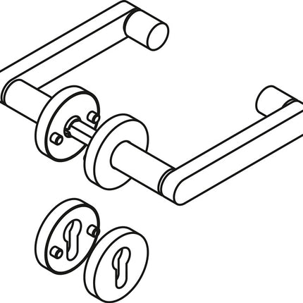 HEWI Rosettengarnitur 270XAH01.230 Edelstahl ( 3000207494 )