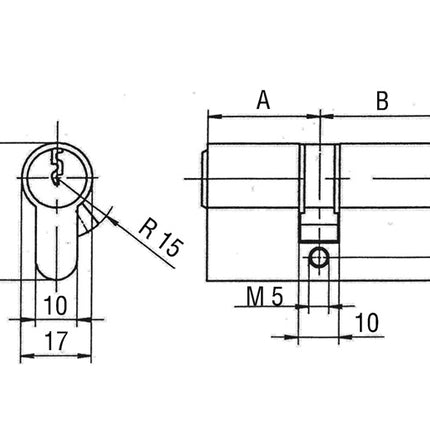 Profilo BKS a doppio cilindro PZ 8800 40/45 mm ( 3000251945 )