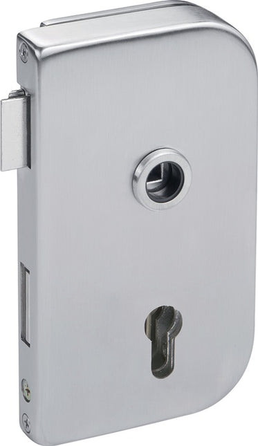 Serratura per porte in vetro HERMAT 6033 PZ R- Roma in acciaio inox opaco ( 3000253946 )