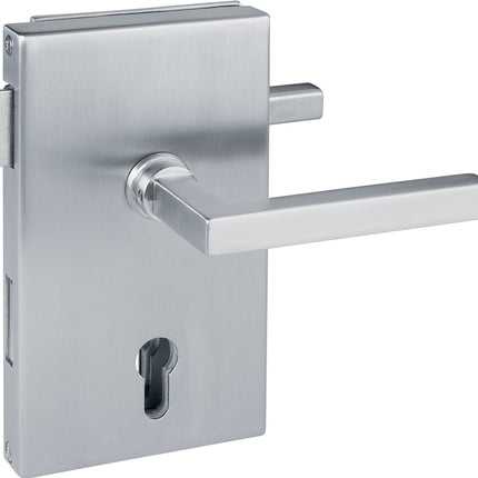 HERMAT Serratura per porte in vetro 6053 PZ L - Molina acciaio inox opaco ( 3000253947 )