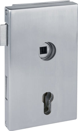 HERMAT Serratura per porte in vetro 6053 PZ L - Molina acciaio inox opaco ( 3000253947 )