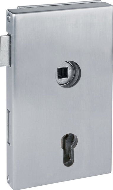 HERMAT Serratura per porte in vetro 6053 PZ R - Molina acciaio inox opaco ( 3000253948 )