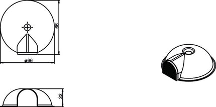 INTERSTEEL Türpuffer  Ø 66 mm Höhe 22 mm ( 3000259313 )