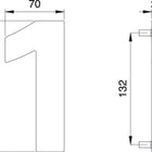 Numero civico EDI cifra 1 acciaio inox opaco ( 3000261316 )