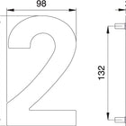 Numero civico EDI cifra 2 acciaio inox opaco ( 3000261317 )
