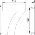 Numero civico EDI cifra 7 acciaio inox opaco ( 3000261322 )