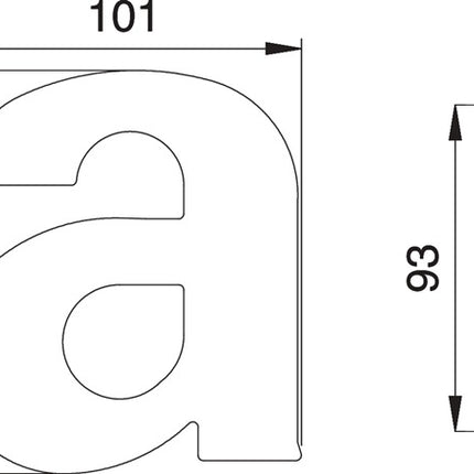EDI numero civico lettera a acciaio inox opaco ( 3000261324 )