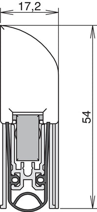 Guarnizione per porte ATHMER Ex L-15 FS C-0 su 1 lato Lunghezza 805 mm Larghezza 17,2 mm ( 3327023113 )